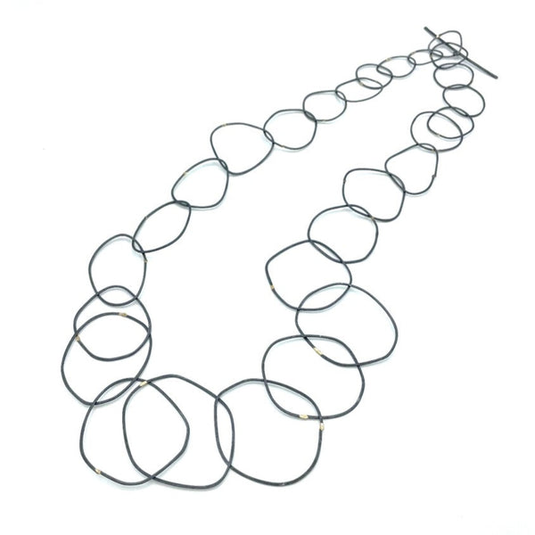 Oxidized Silver Tribal Necklace