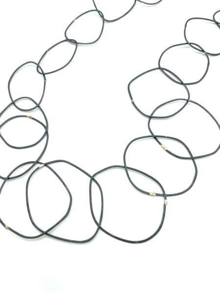 Oxidized Silver Tribal Necklace