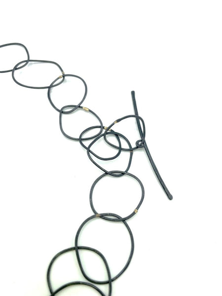 Oxidized Silver Tribal Necklace