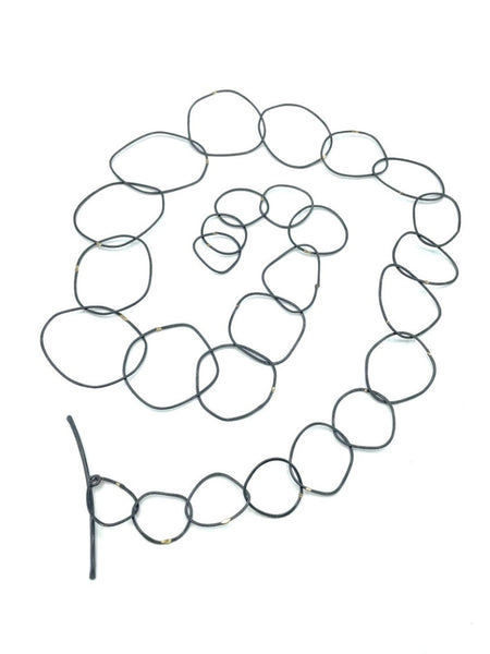 Oxidized Silver Tribal Necklace