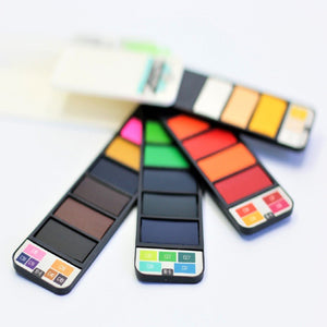 Aqua Fan Watercolor Set – 18 Colors