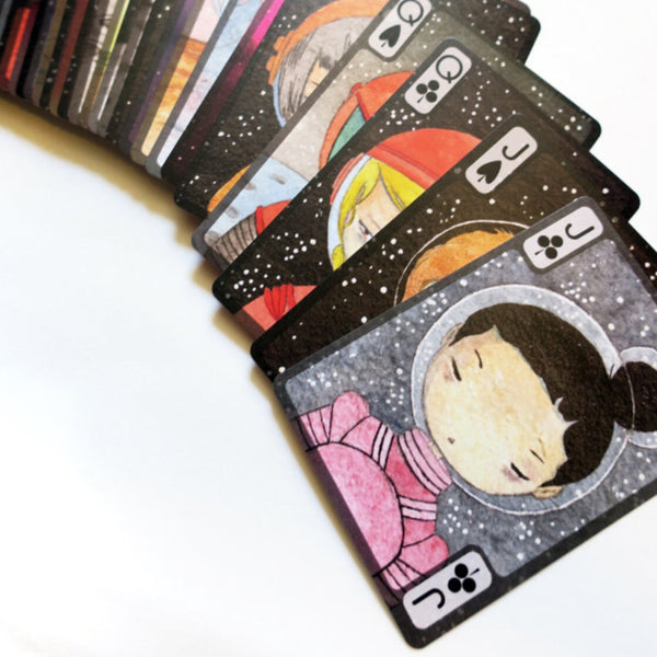 Space Girl Playing + Oracle Card Deck