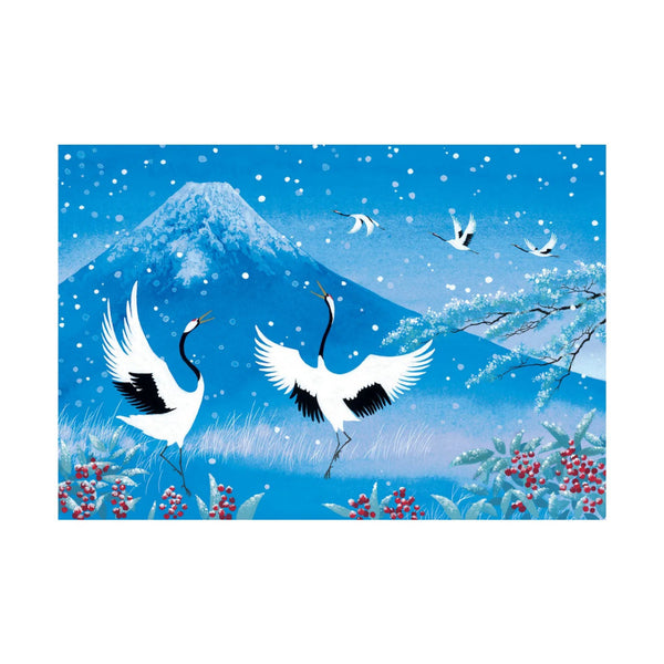 Snowy Blue Mount Fuji Holiday Boxed Notes