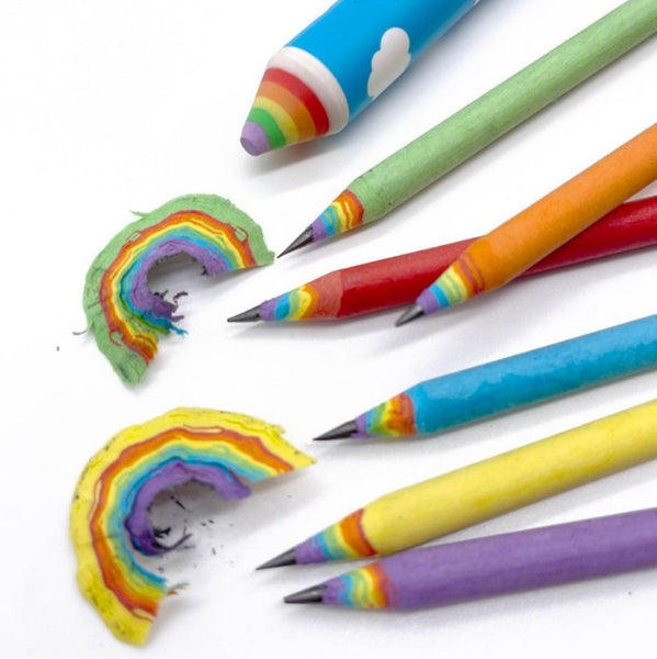 Recycled Rainbow Pencil Set