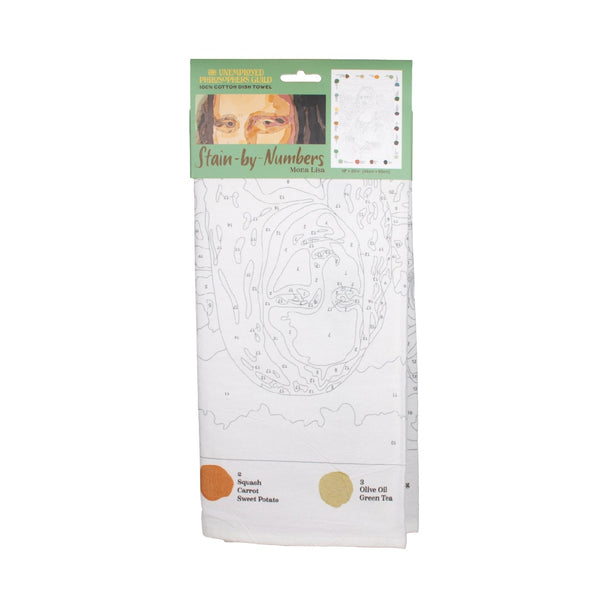 Mona Lisa Stain-by-Number Cotton Dish Towel