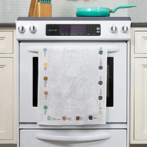 Mona Lisa Stain-by-Number Cotton Dish Towel