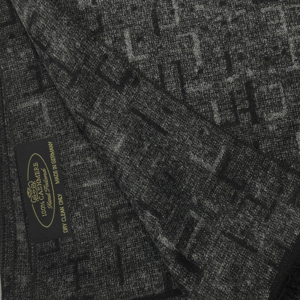 Gray Pattern Cashmere Scarf