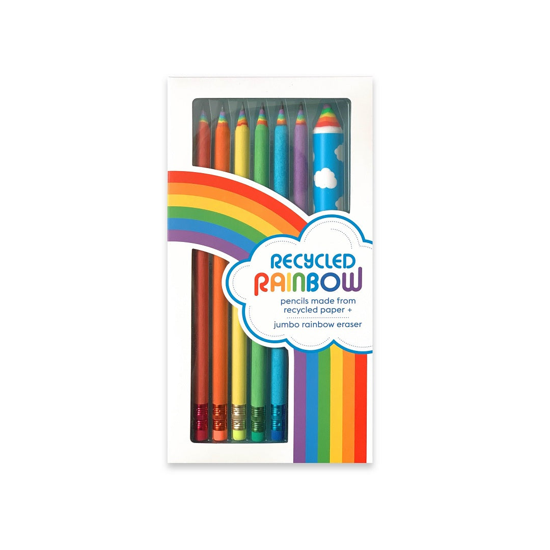 Recycled Rainbow Pencil Set