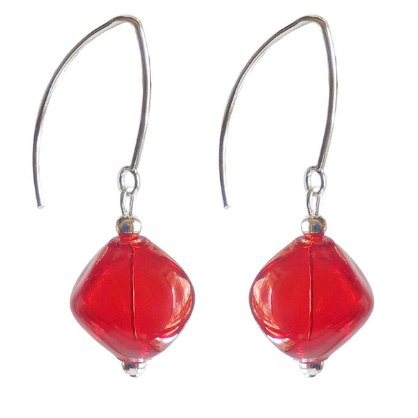 Sasso Solid Color Blown Glass Earring