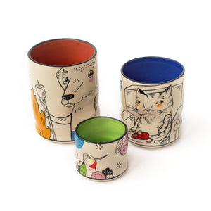 Ceramic Animal Cups