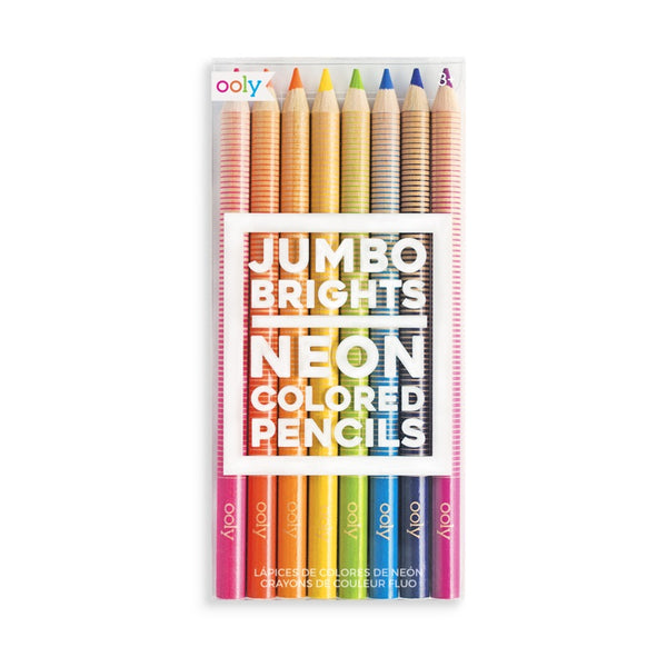Neon Bright Chunky Pencil Set