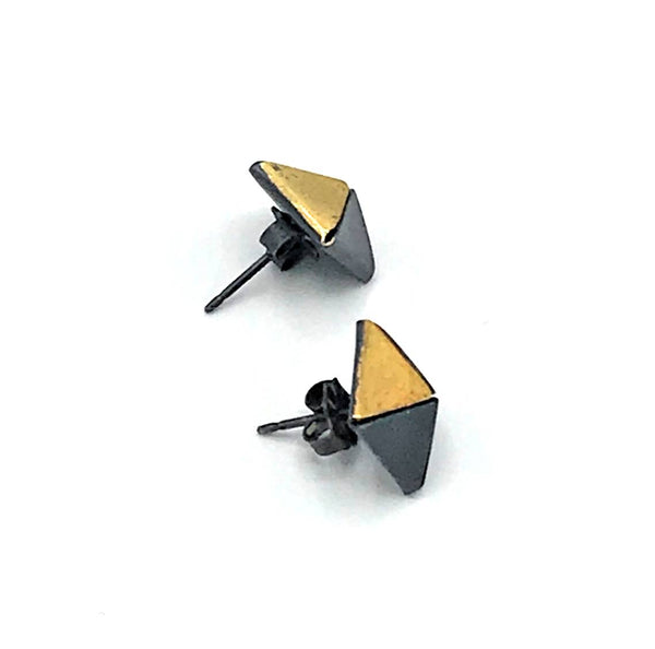 Square Oxidized Post Earring